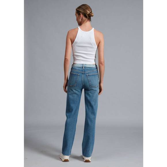 NEW RAG & BONE harlow two tone pant in double indigo - Picture 3 of 3